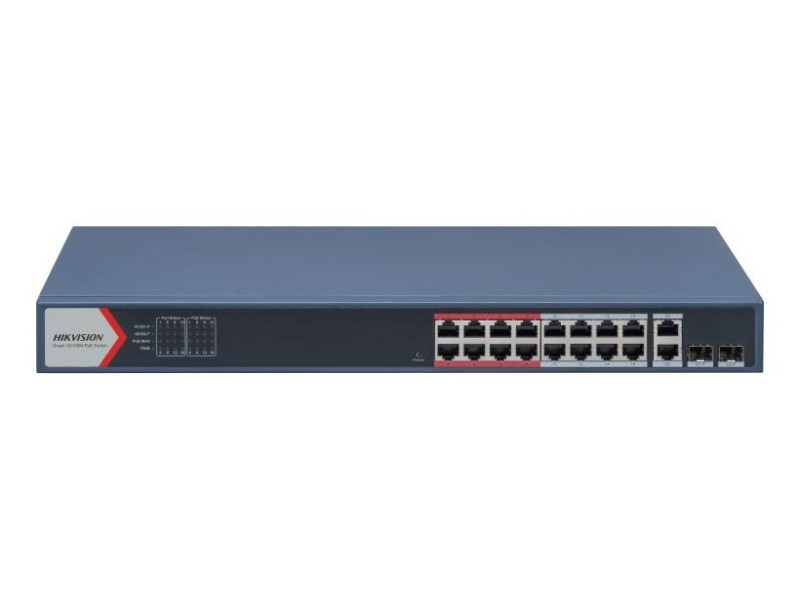 Hikvision DS-3E1318P-EI network switch Managed Fast Ethernet (10/100) Power over Ethernet (PoE) 1U Blue Hikvision DS-3E1318P-EI network switch Managed Fast Ethernet (10/100) Power over Ethernet (PoE) 1U Blue