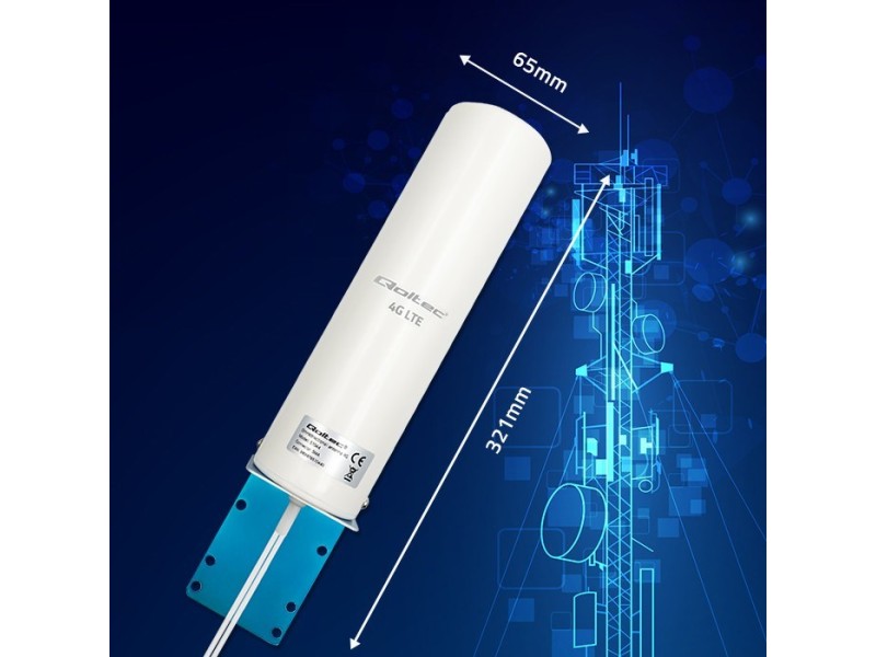 Qoltec 57044 4G LTE DUAL antenna | 5dBi | omnidirectional | outdoor Qoltec 57044 4G LTE DUAL antenna | 5dBi | omnidirectional | outdoor
