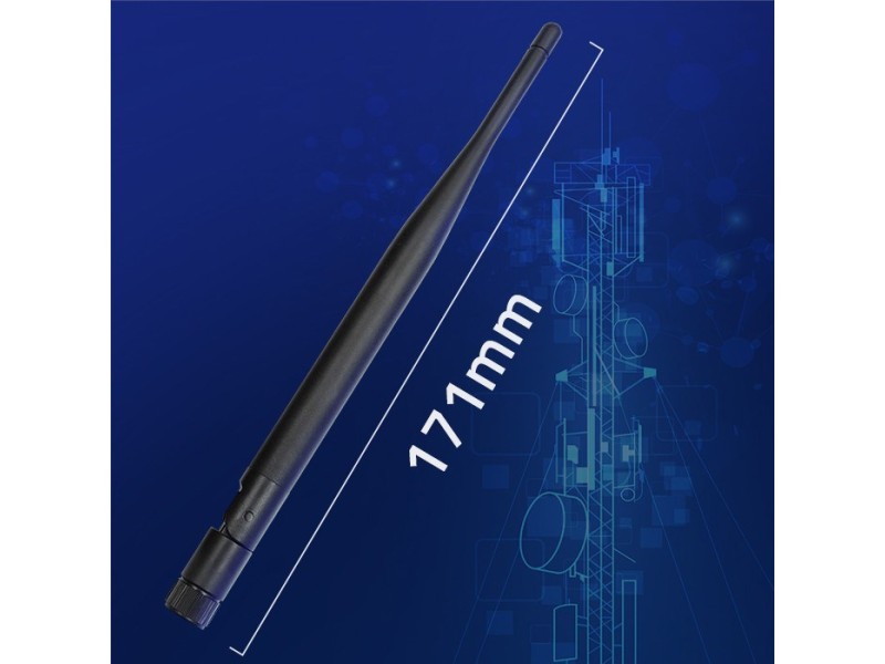 Qoltec 57046 Wi-Fi antenna 2.4/2.5 GHz | 5.1/5.8 GHz | 5dBi | omnidirectional | Indoor