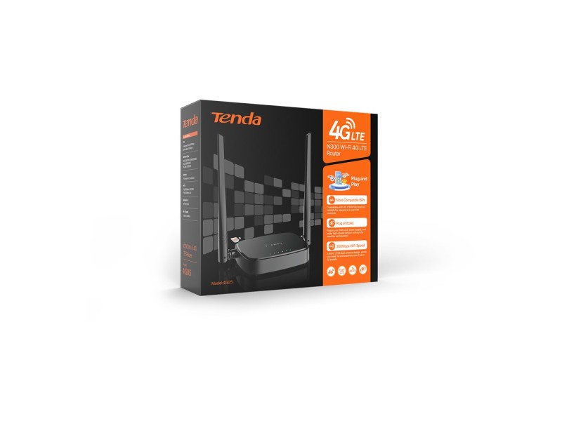 Tenda 4G05 wireless router Fast Ethernet Single-band (2.4 GHz) Black