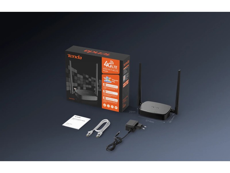 Tenda 4G05 wireless router Fast Ethernet Single-band (2.4 GHz) Black