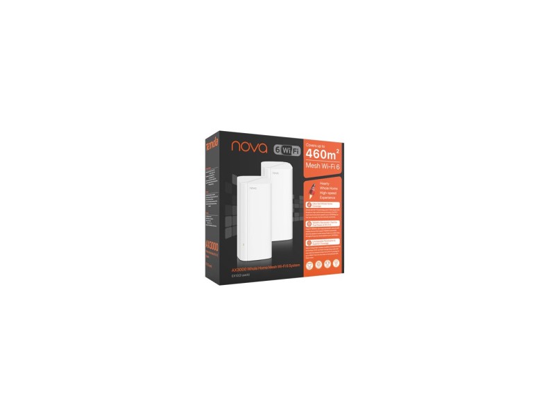 Tenda EX12 Dual-band (2.4 GHz / 5 GHz) AX3000 System Mesh Wi-Fi 6 (2-Pack) White