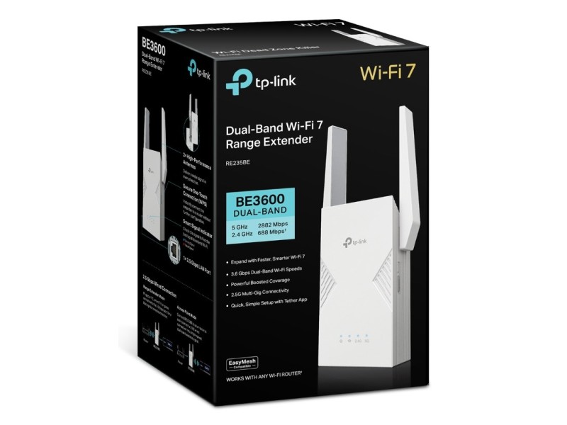 TP-Link BE3600 Network transmitter & receiver White 2500 Mbit/s