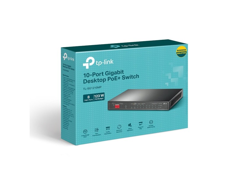 TP-Link TL-SG1210MP network switch Unmanaged Gigabit Ethernet (10/100/1000) Power over Ethernet (PoE) Black TP-Link TL-SG1210MP network switch Unmanaged Gigabit Ethernet (10/100/1000) Power over Ethernet (PoE) Black