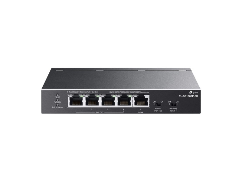 TP-Link TL-SG1005P-PD network switch Gigabit Ethernet (10/100/1000) Power over Ethernet (PoE) Black