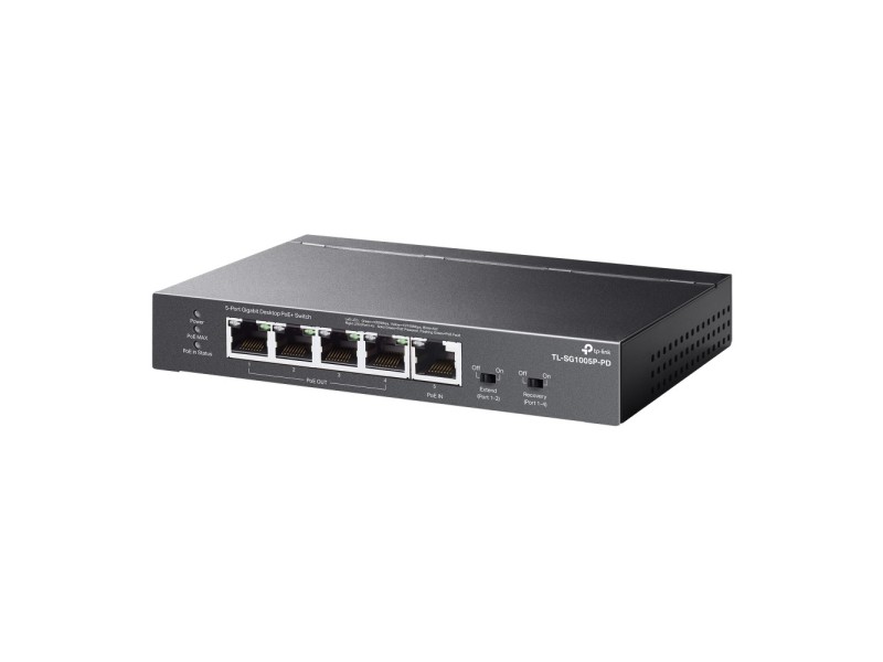 TP-Link TL-SG1005P-PD network switch Gigabit Ethernet (10/100/1000) Power over Ethernet (PoE) Black
