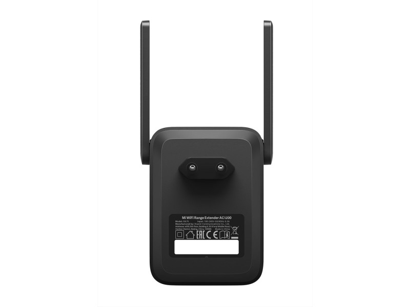 Xiaomi Mi WiFi Range Extender AC1200 Network repeater Black 10, 100 Mbit/s