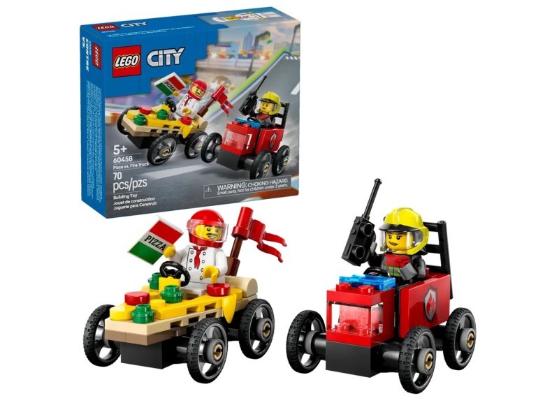 LEGO CITY 60458 Pizza vs. Fire Truck