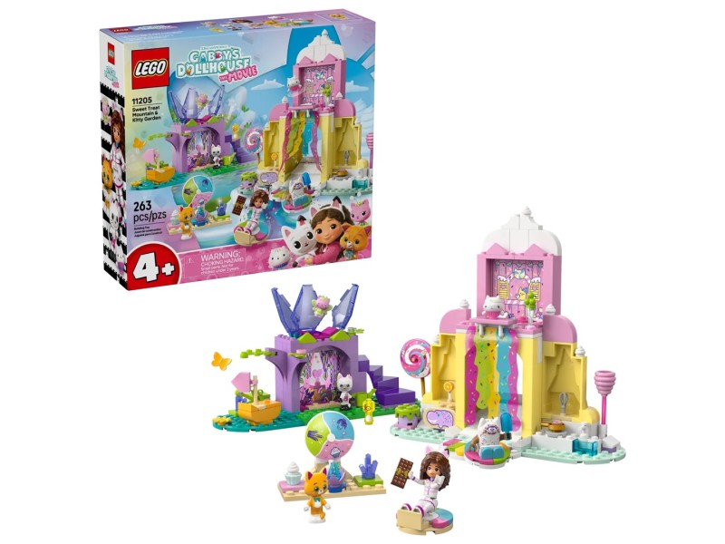 LEGO GABBY’S DOLLHOUSE 11205 Sweet Treat Mountain and Kitty Garden