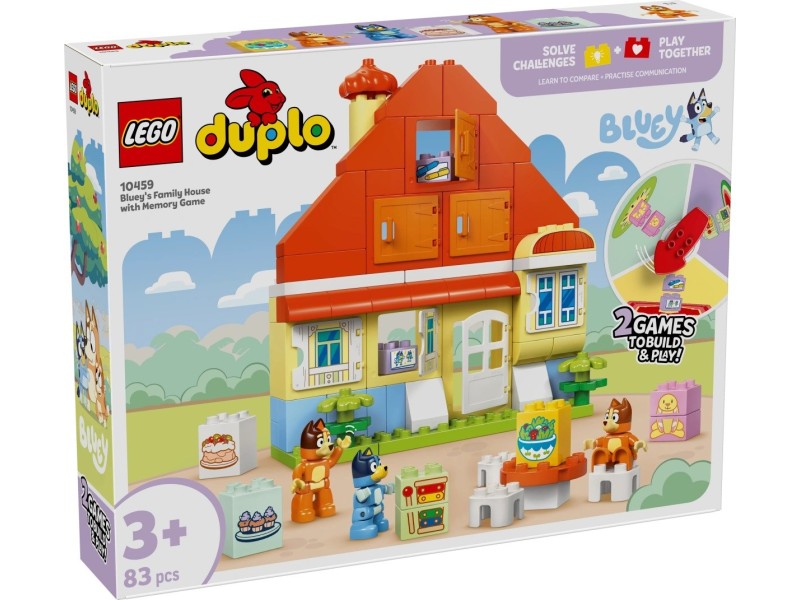 LEGO BLUEY 10459 Bluey's Family House with Memory Game