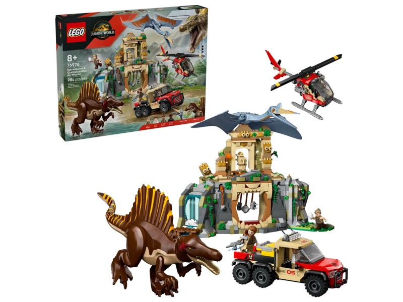 LEGO JURASSIC WORLD 76976 Spinosaurus & Quetzalcoatlus Air Mission