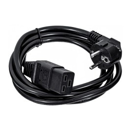 Gembird Type F/C19 1.8m Black Power plug type F C19 coupler