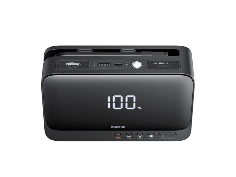 Baseus Super Energy BS-CH013 4in1 - jump starter with torch, 6000mAh power bank, compressor (black)