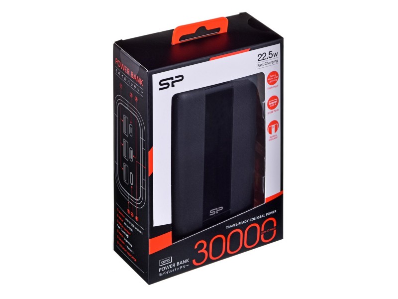 Silicon Power QX55 Powerbank Lithium Polymer (LiPo) 30000 mAh Black