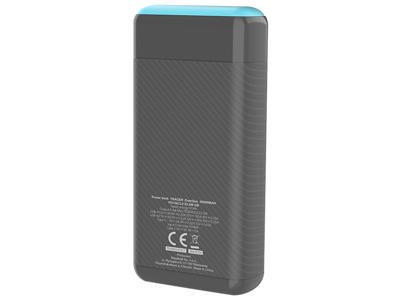 Tracer EnerGen 20000 mAh Black, Blue