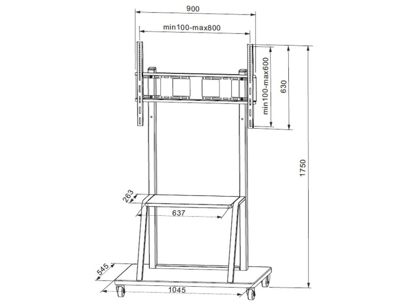 Techly ICA-TR30 signage display mount 2.54 m (100 Techly ICA-TR30 signage display mount 2.54 m (100
