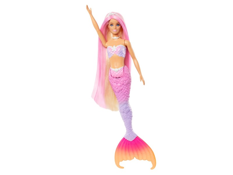 Barbie A Touch of Magic “Malibu” Mermaid Doll with Color Change Feature, Pet Dolphin and Accessories