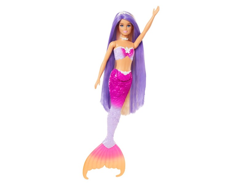 Barbie A Touch of Magic “Malibu” Mermaid Doll with Color Change Feature, Pet Dolphin and Accessories