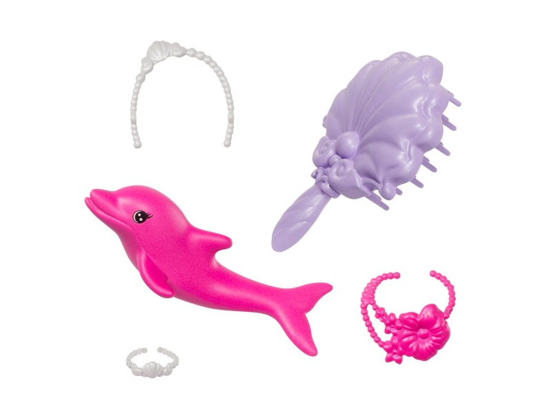 Barbie A Touch of Magic “Malibu” Mermaid Doll with Color Change Feature, Pet Dolphin and Accessories