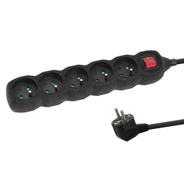 Esperanza ELK216K power extension 5 m 5 AC outlet(s) Indoor Black