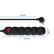 Esperanza ELK216K power extension 5 m 5 AC outlet(s) Indoor Black