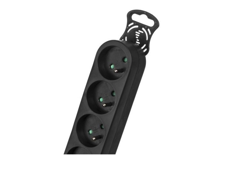 Maclean MCE225 power extension 1.5 m 6 AC outlet(s) Indoor Black