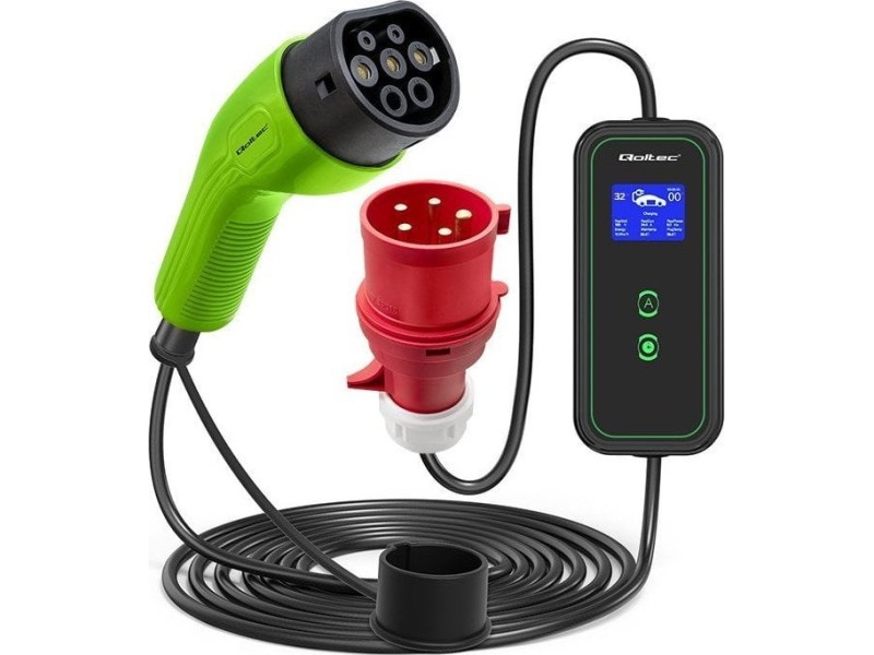 Qoltec Mobile charger for EV cars 2-in-1 Type 2 7kW 230V CEE 3 PIN