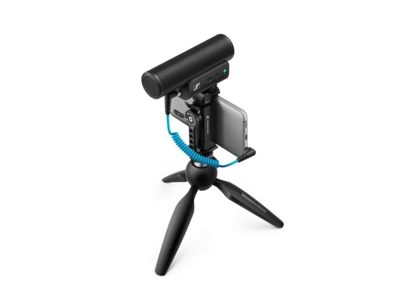 Sennheiser MKE 400 Mobile Kit - condenser, supercardioid microphone with low-pass filter with Manfrotto tripod
