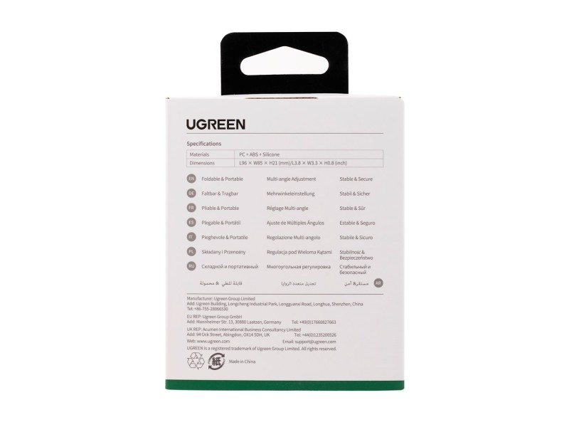 Ugreen 30285 holder Passive holder Mobile phone/Smartphone White