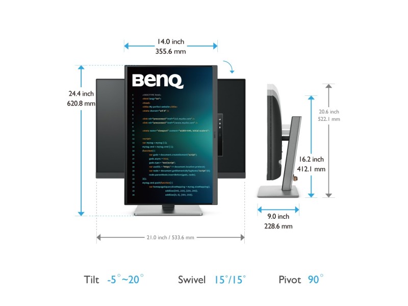 BenQ RD240Q computer monitor 61.2 cm (24.1