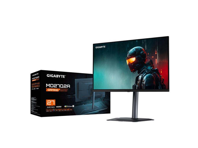 GIGABYTE MO27Q2A 27” OLED 2K QHD Gaming Monitor - 2560 x 1440, 280Hz, 0.03ms, 250 cd/m², FreeSync Premium Pro, DisplayHDR True Black 400, HDMI 2.1, Displayport 1.4