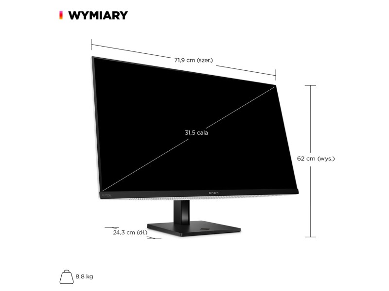 HP OMEN Transcend 31.5 inch UHD 240Hz OLED Gaming Monitor - Transcend 32