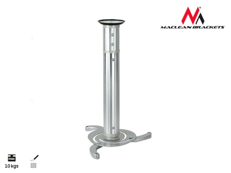 Silver ceiling mount for projectors from 80 mm to 980 mm