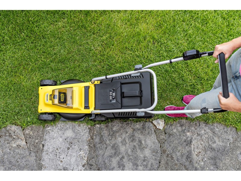 Battery-powered lawnmower KARCHER LMO 2-18 (1.445-400.0) Black, Yellow
