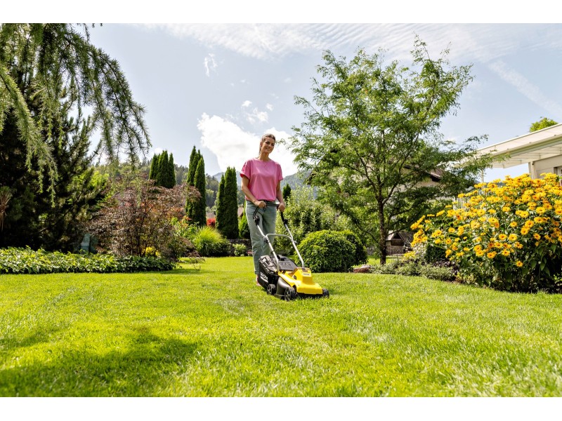 Battery-powered lawnmower KARCHER LMO 2-18 (1.445-400.0) Black, Yellow