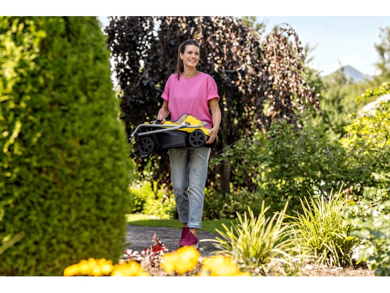 Battery-powered lawnmower KARCHER LMO 2-18 (1.445-400.0) Black, Yellow