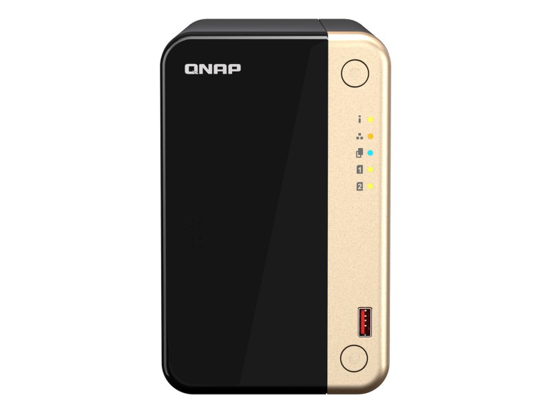 QNAP TS-264 NAS Tower Intel® Celeron® N5095 8 GB 0 TB QNAP QTS Black, Gold