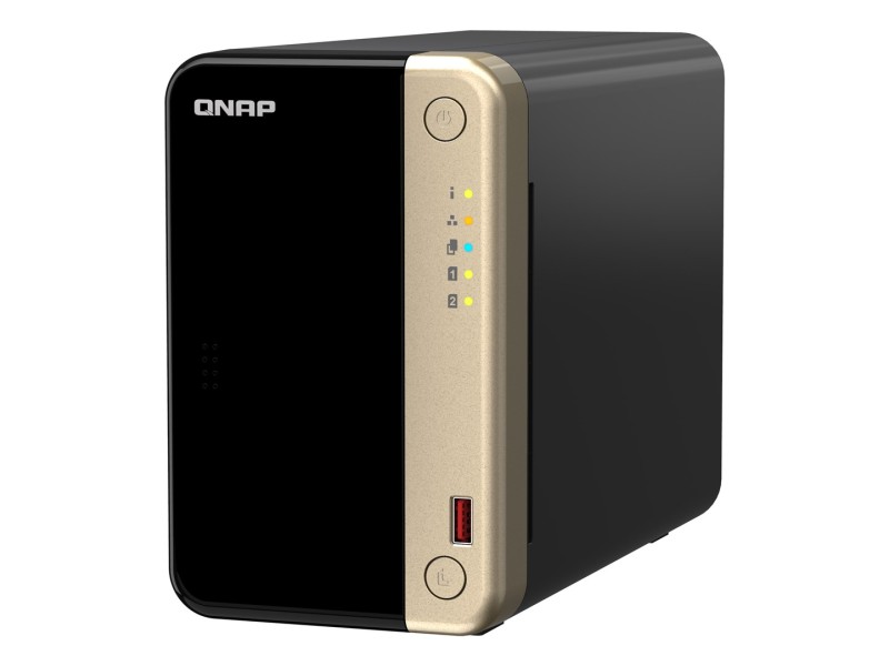 QNAP TS-264 NAS Tower Intel® Celeron® N5095 8 GB 0 TB QNAP QTS Black, Gold