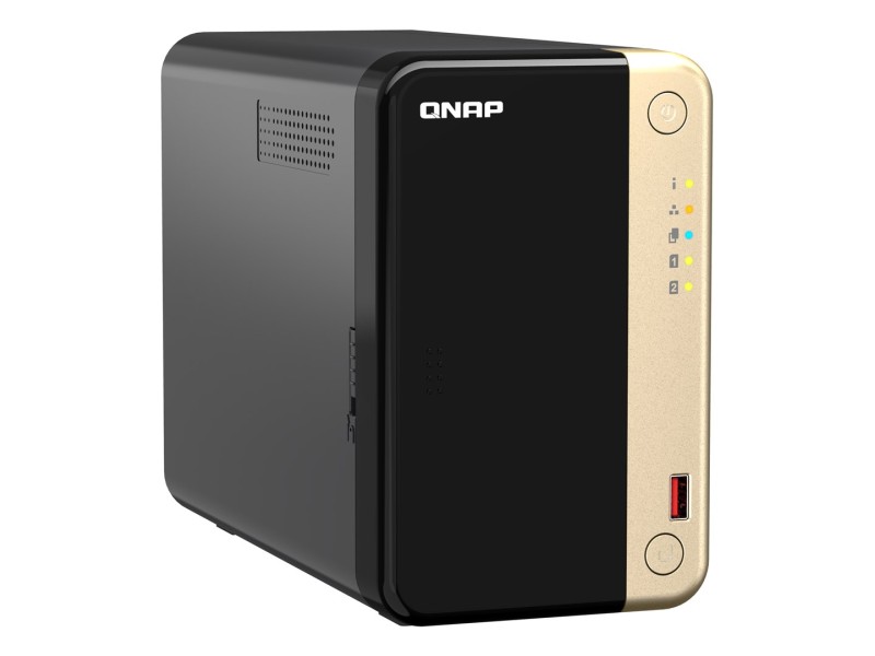 QNAP TS-264 NAS Tower Intel® Celeron® N5095 8 GB 0 TB QNAP QTS Black, Gold