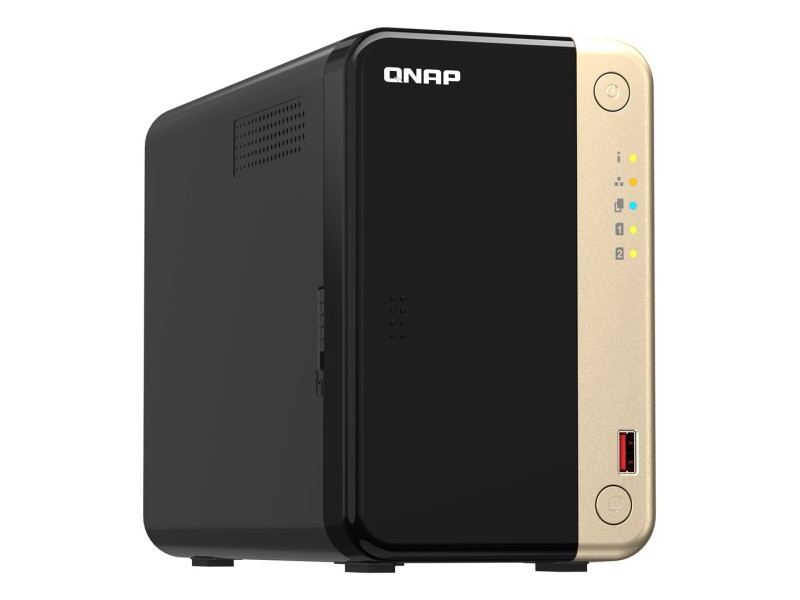QNAP TS-264 NAS Tower Intel® Celeron® N5095 8 GB 0 TB QNAP QTS Black, Gold