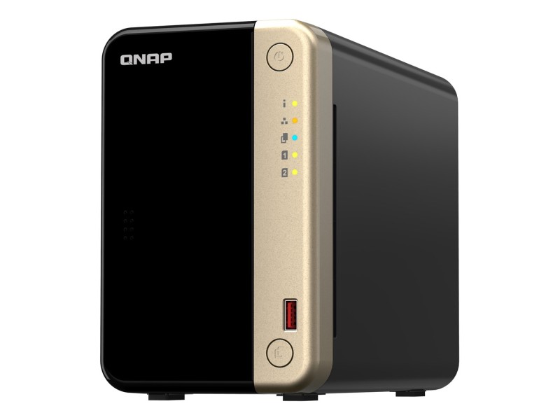 QNAP TS-264 NAS Tower Intel® Celeron® N5095 8 GB 0 TB QNAP QTS Black, Gold