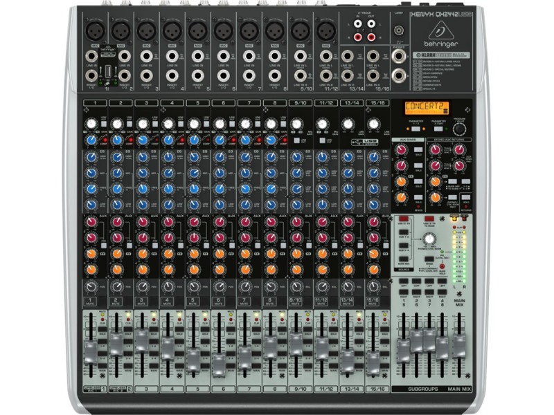 Behringer QX2442USB audio mixer 24 channels