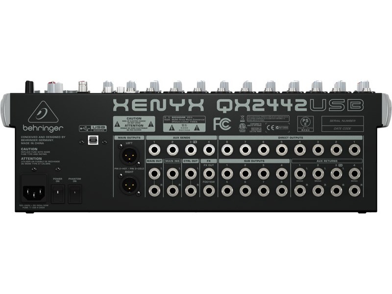 Behringer QX2442USB audio mixer 24 channels