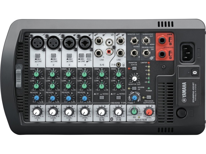Yamaha Stagepas 400BT - portable PA system with 8-channel mixer and built-in power amplifier