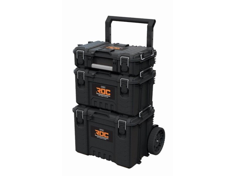 SET OF 3 TOOLBOXES ROC PRO GEAR 2,0 KETER