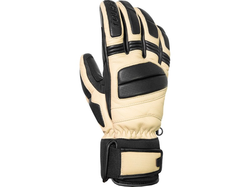 REUSCH MASTER PRO GLOVES SIZE 9 BEIGE AND BLACK