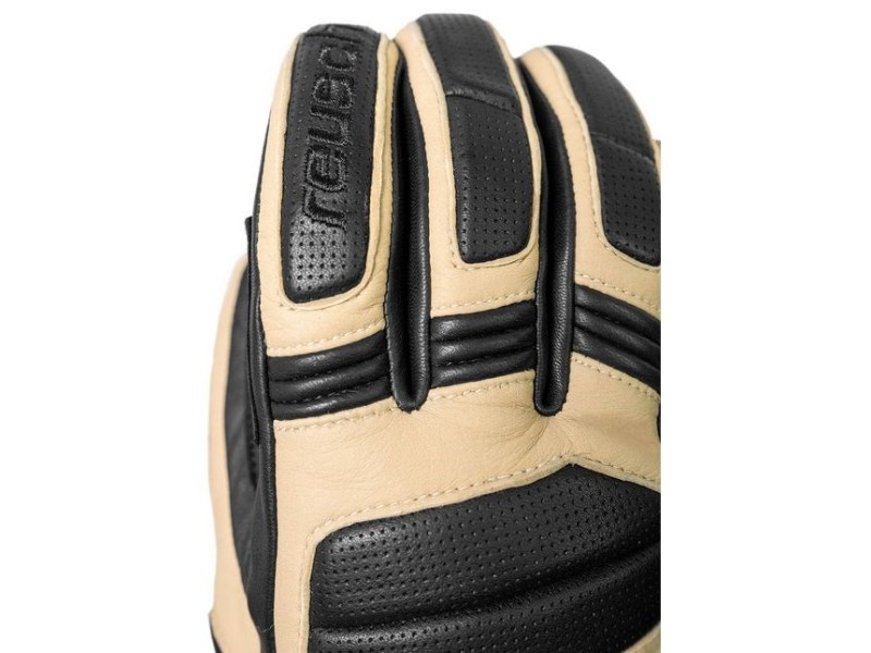 REUSCH MASTER PRO GLOVES SIZE 9 BEIGE AND BLACK