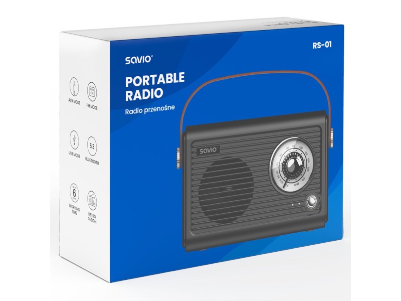 Savio RS-01 radio Portable Black