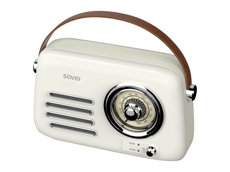 SAVIO RS-02 Portable Radio, white