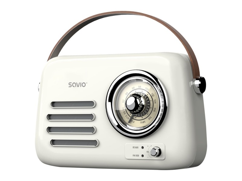 SAVIO RS-02 Portable Radio, white